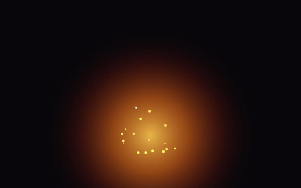Candle flame flickering fullscreen against a dark background