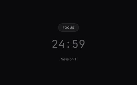 Distraction-Free Pomodoro — free full-screen tool preview