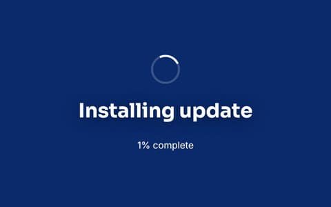 Blue Update Screen — free full-screen tool preview