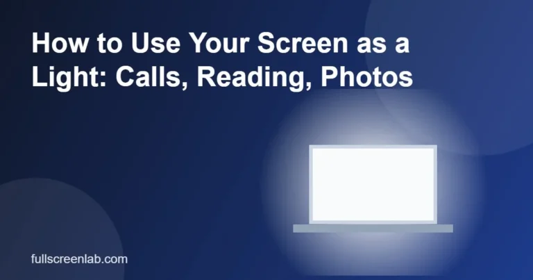 Using your screen as a light: a bright white laptop display glowing for a video call